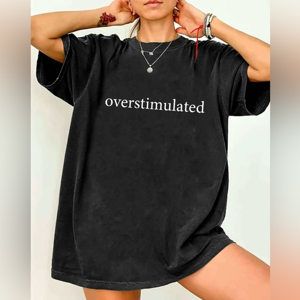Oversized black T-shirt- XXL